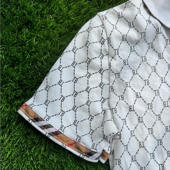 NWT Thomas Burberry Monogram Polo Shirt - Picture 7 of 12